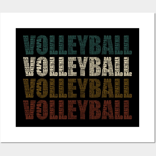 Volleyball Dad - Funny Sports Lovers Gift For Papa Wall Art by DnB